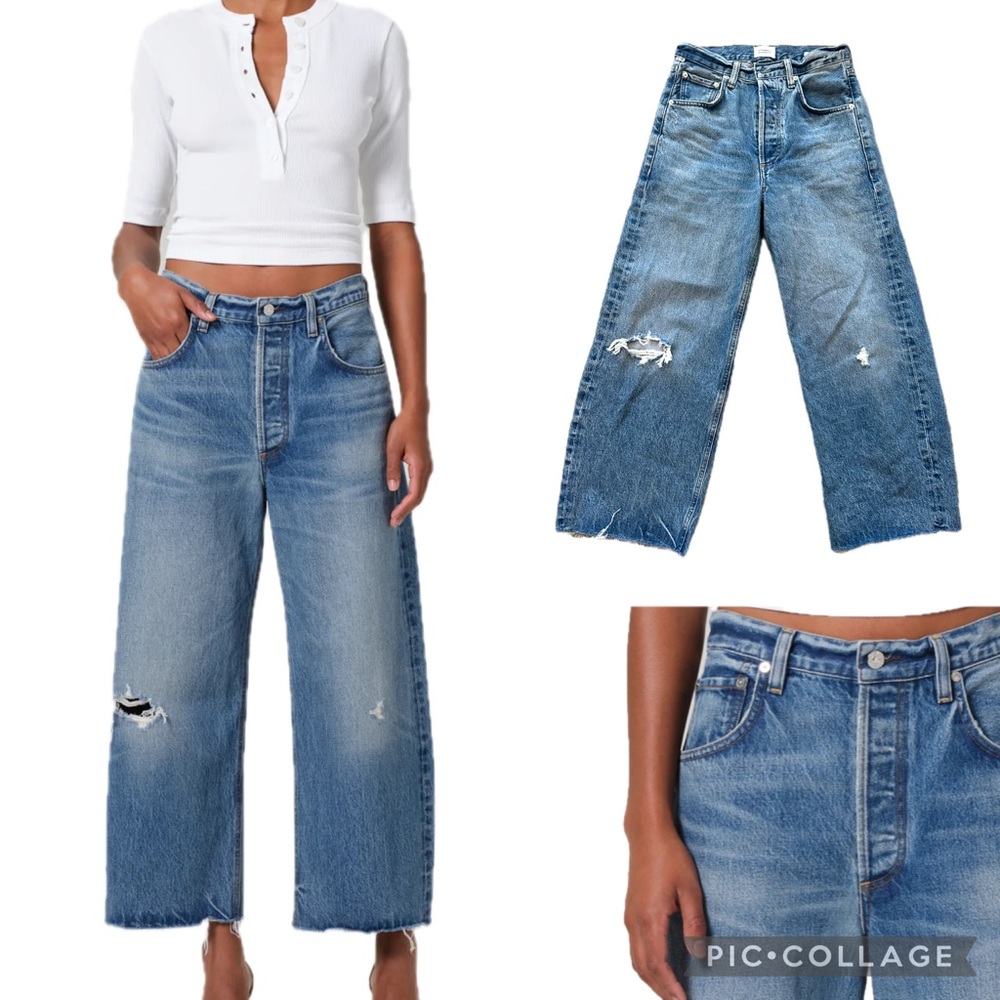 Citizens Of Humanity Ayla Raw Hem Crop Solano Wash, 25